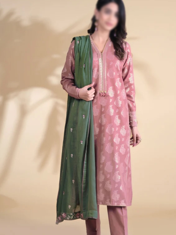 Zeen WLM33307  Stitched 3 Piece Embroidered Cambric Suit